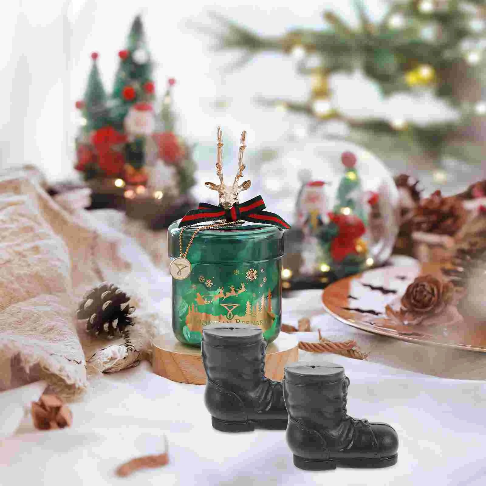 10 Uds. Botas decorativas navideñas, manualidades de Papá Noel, accesorios navideños para zapatos DIY para hombre