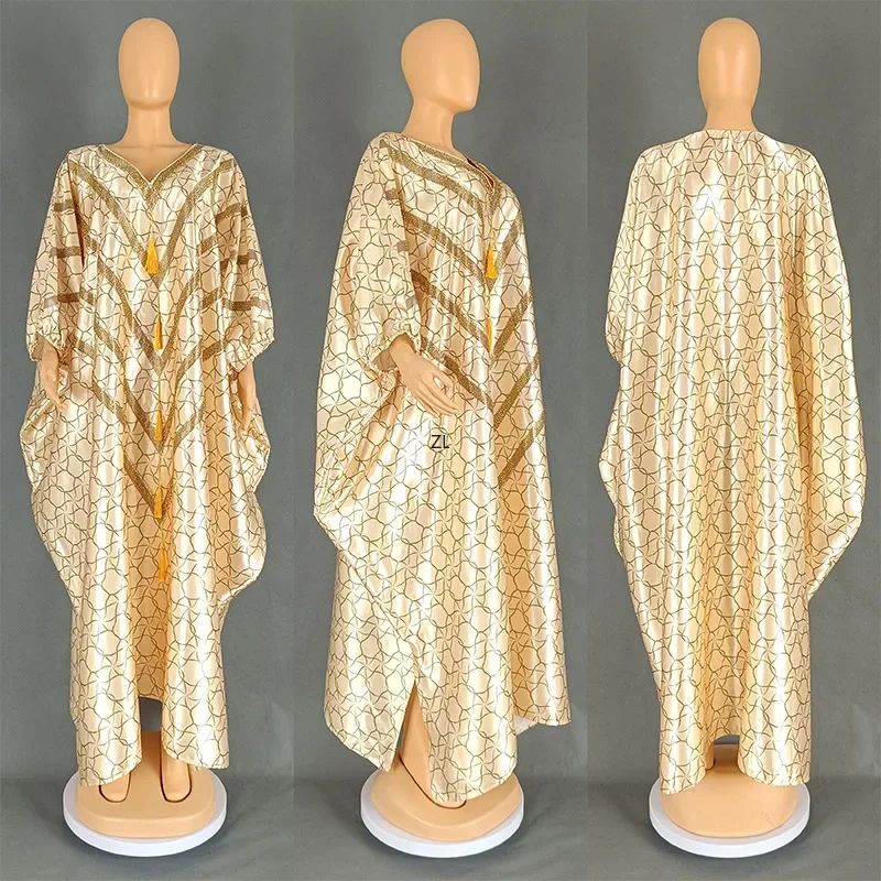 New Tassel African Dresses for Women Djellaba Caftan Marocain Boubou Robe Africa Traditional Clothing Ankara Dashiki Abaya Gowns