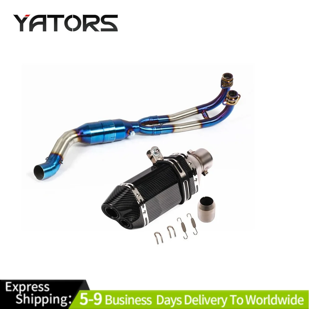 

For Yamaha TMAX500 TMAX530 08-16 Slip On Exhaust 310mm Mufflers Header Link Pipe Exhaust Systems Exhausts Pipes