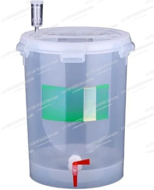 Conical transparent fermentation barrel V-shaped barrel bottom home brewed beer wine fruit wine 28L food grade