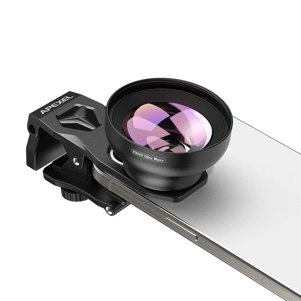 

APEXEL New Version Phone Macro Lens F1.05 Ultra-Large Aperture Compatible With 52MM Filter Thread, Suitable for most smartphones