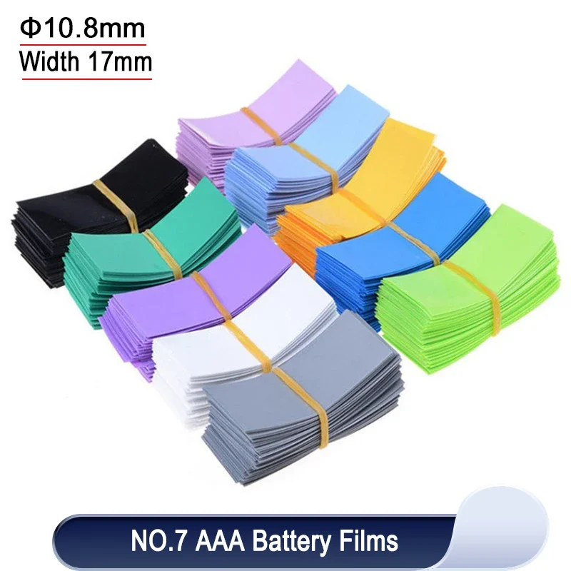 

50/500pcs PVC Heat Shrink Tube AAA Lipo Battery Width 17mm Length 46mm Insulated Film Wrap Protect Case Pack Wire Cable Sleeve