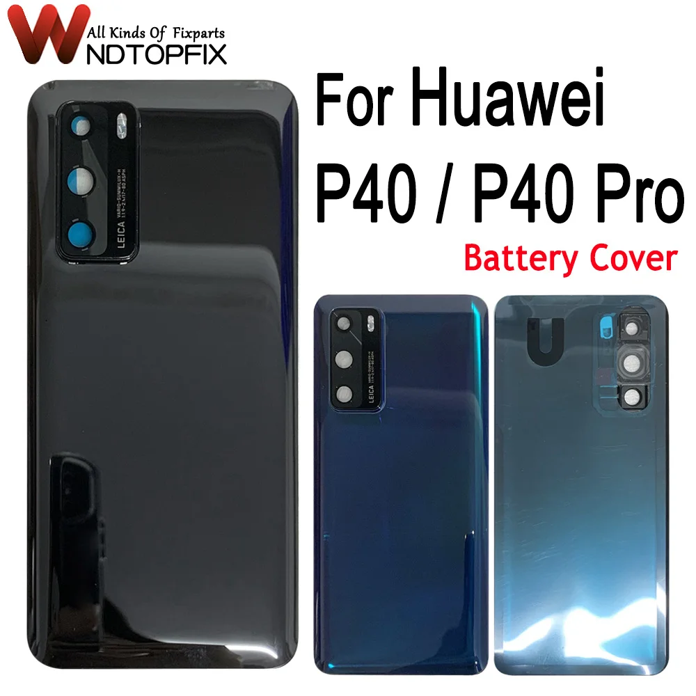 

New 6.58" For Huawei P40Pro Battery Cover P40 Pro Back Cover Door Housing Case Replacement Parts 6.1" For Huawei P40 Back Cover