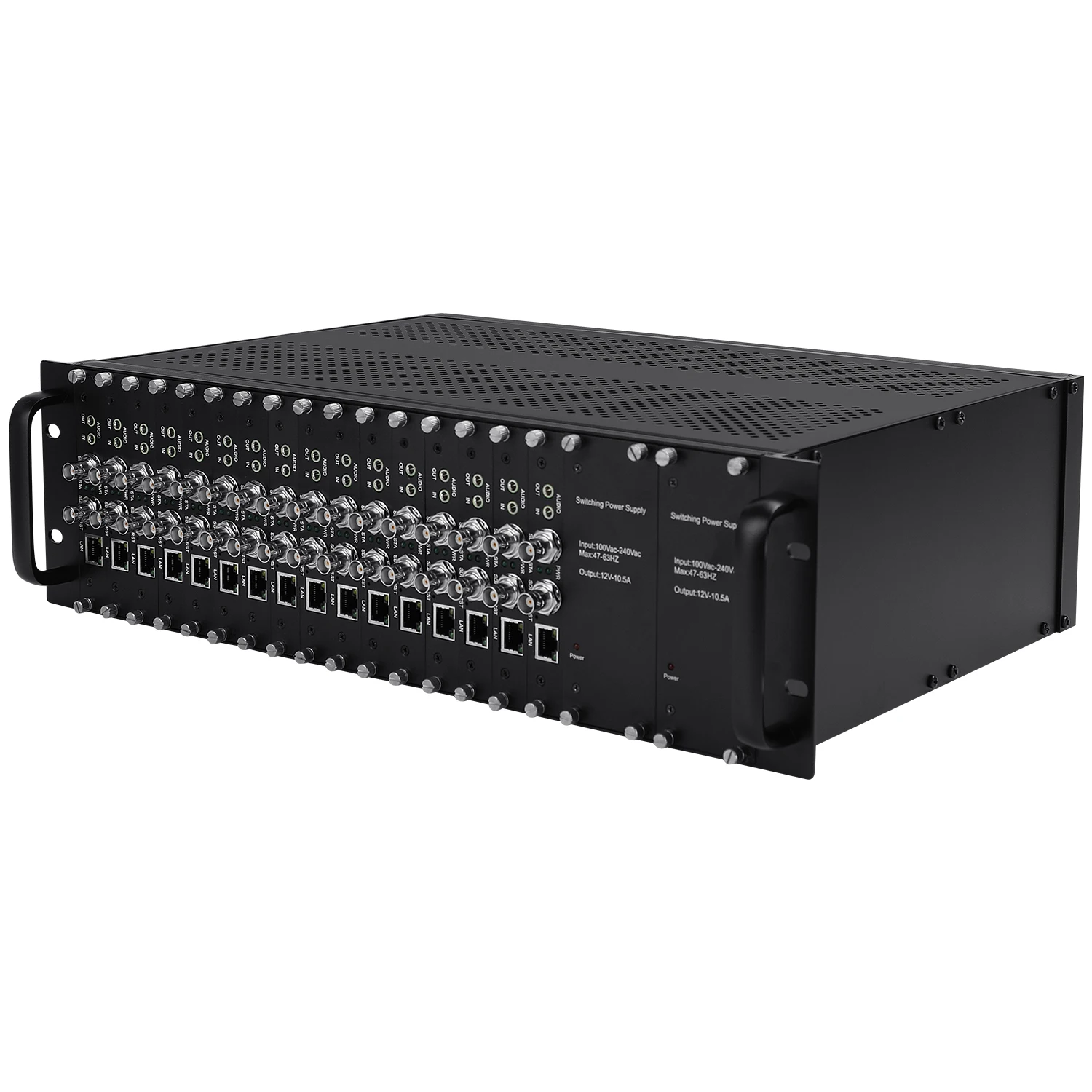 3U Rack 16 Channels SD HD 3G SDI to IP Video Encoder H.265 H.264 HD-SDI 3G-SDI Live Streaming Broadcast Encoder Transmitter