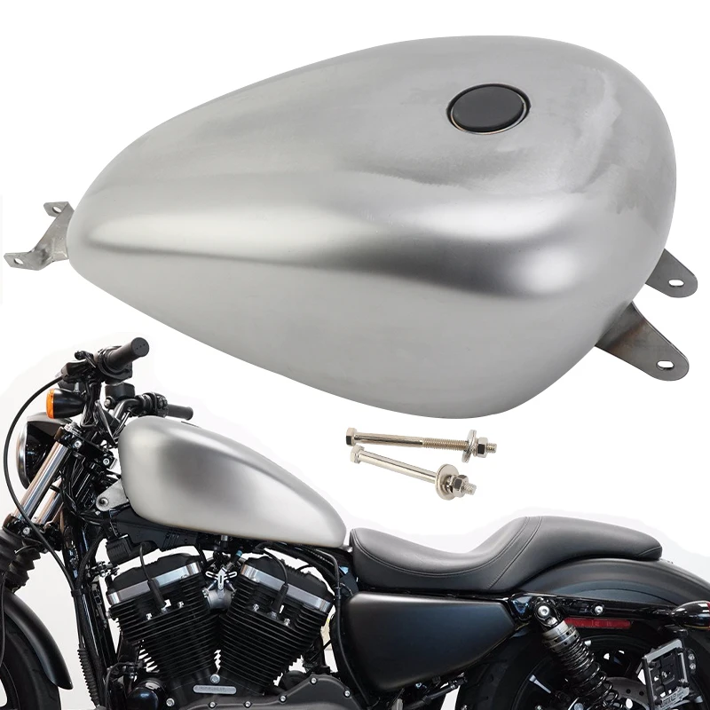 14.4L 3.8 Gal Motorcycle Iron Retro Motorcycle Petrol Fuel Oil Gas Tank For Harley Sportster XL 883 1200 48 Models 2007-2023