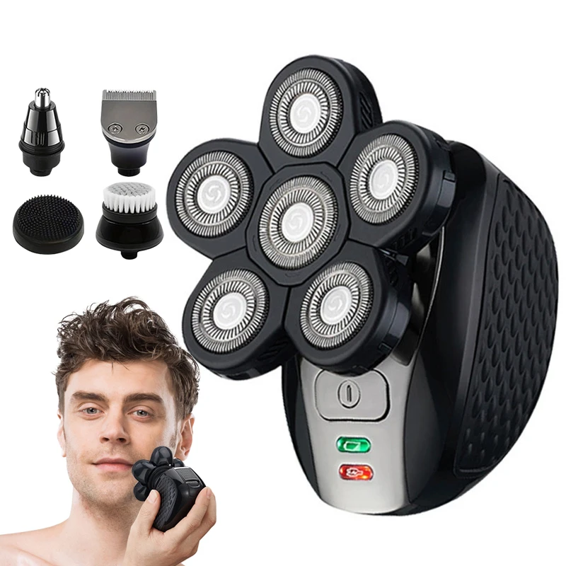 

Мужская электробритва 5-в-1 — косметический набор с бритвой, триммер для волос в носу, щетка для очищения лица