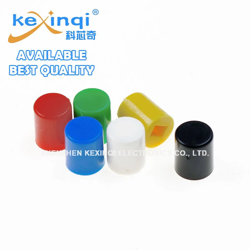 (20pcs) A06-6X7mm A04-6X10mm Button Switch Cap for Self-locking Switch Button Red Green Yellow Blue White Black 5.8*5.8 7*7 8*8