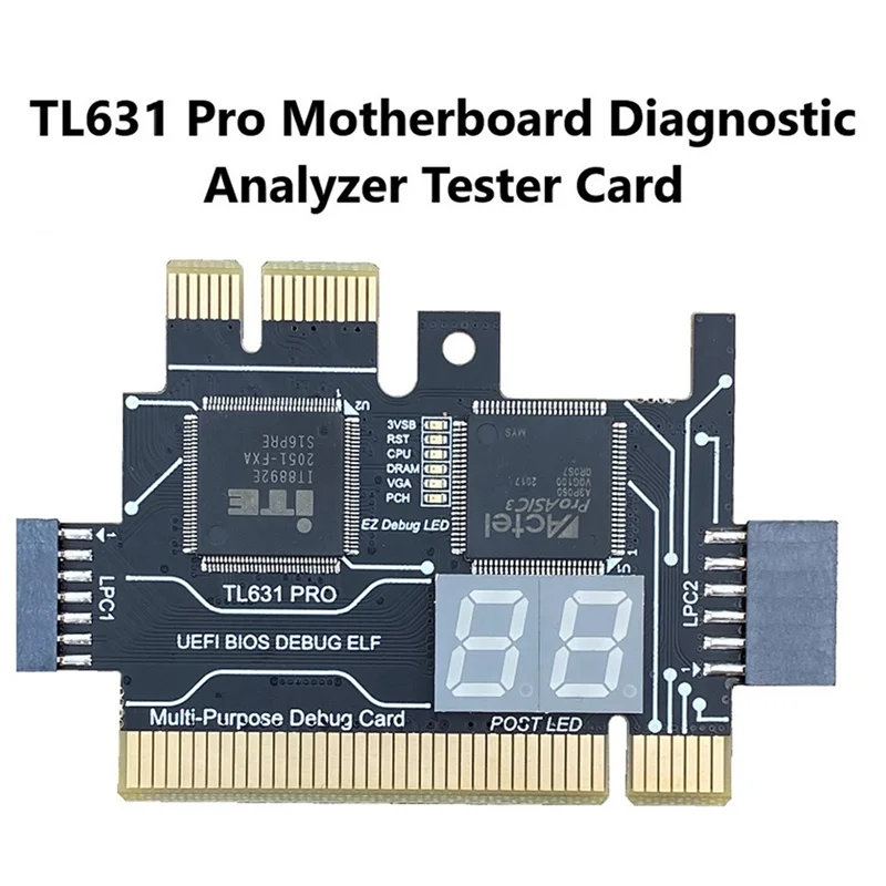 Tarjeta de diagnóstico TL631 Pro LPC-DEBUG + tarjeta de expansión PCI PCI-E Mini PCI-E placa base multifunción