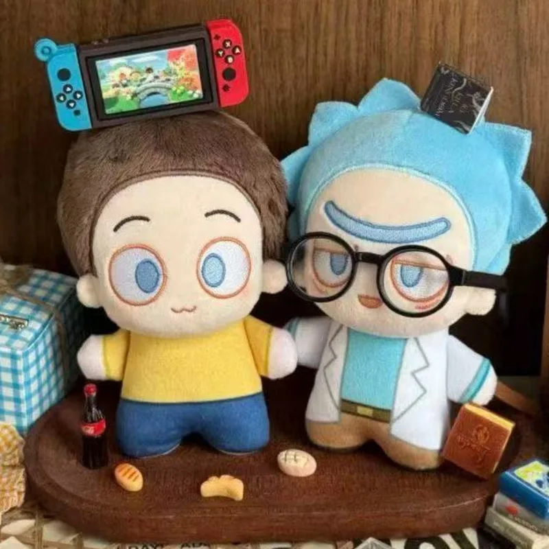 10cm Naughty Morty Plush Pendant Cute Anime Mini Ricks Fun Expression Stuffed Keychain Doll Toy Gifts Cartoon Periphery Toys