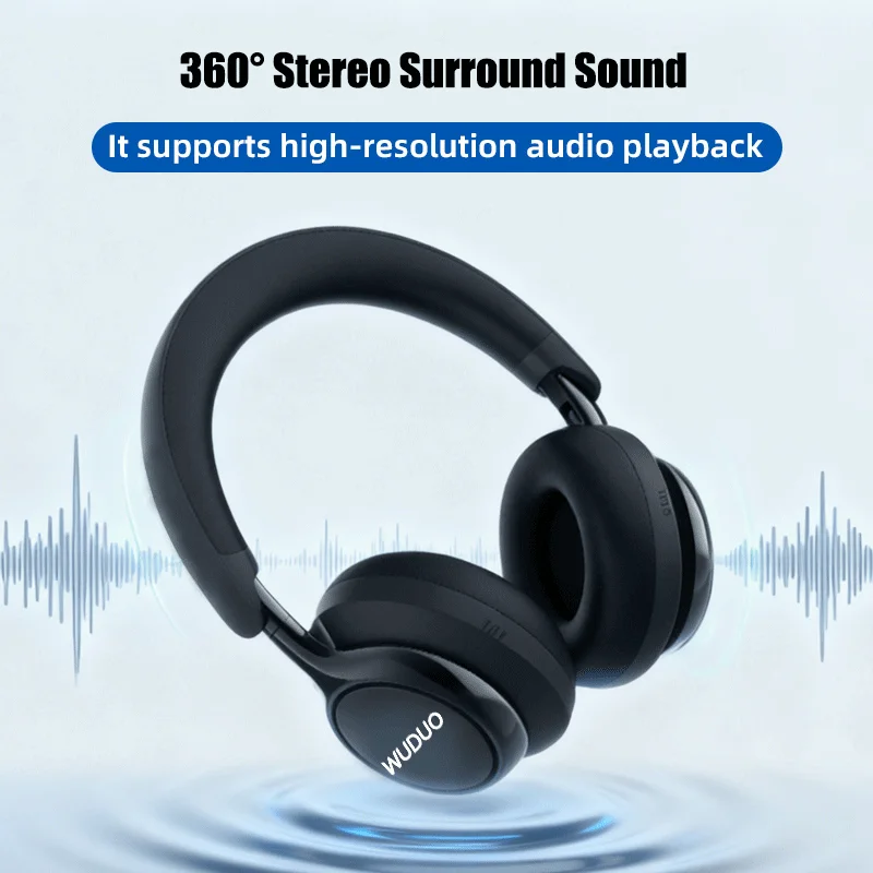 

Новые беспроводные наушники H004 ANC - Адаптивная активная система шумоподавления 45 дБ 360° ° Стереогарнитура с 32-часовым временем автономной работы для музыки и игр