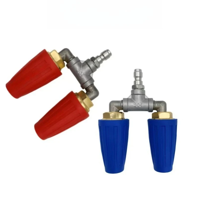 

1/4inch High Pressure Washer Rotating Dual Turbo Nozzle Spray Tip 360° Replacement Nozzle Spray Tip Car Cleaning Tool