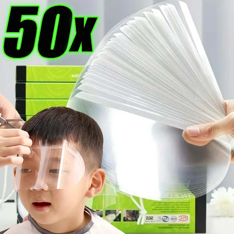 

Salon Eye Protection Hairdressing Mask Hairspray Isolate Haircut Tool Face Protecting Forehead Mask Disposable Face Shield Film