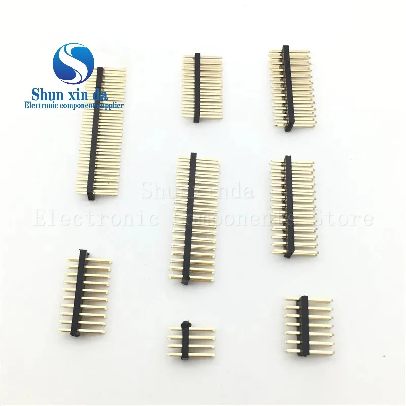 20PCS 2*3-40P 1.27mm Double row Male PCB Board Pin Header Connector Strip Pinheader 3/4/5/6/7/8/10/12/15p 20p 25p 30p 40p 50Pin