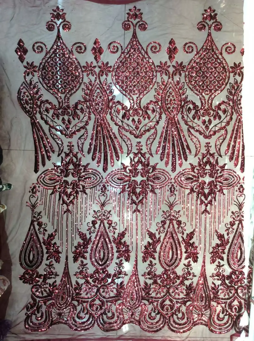 

Роскошная французская сетка вина для нигерийской вечеринки, материал платья с блестками, африканская сетка с блестками, кружевная ткань, аксессуары для вышивки, шитье M115-1