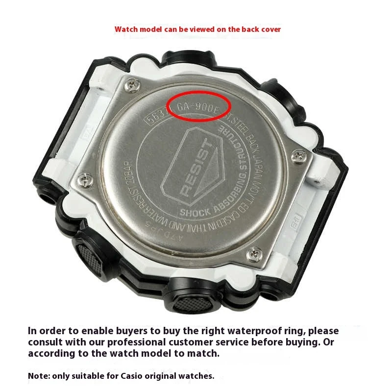 GA-2100 DW-5600 GA110 حلقة مقاومة للماء لساعة كاسيو الغطاء الخلفي الغطاء السفلي مقاوم للماء حلقة لإحكام الإغلاق FF-91W/EQB-900/GG-1000
