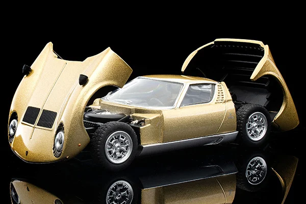 24.1 Tomytec Tomica TLV Miura S Golden Limited Edition Simulation Alloy Static Car Model Toy Gift