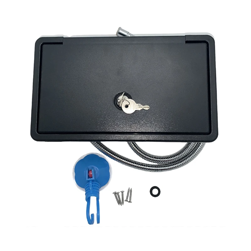 Portable Caravan External Pull Out Shower Box With Faucet And Hose For Camper Trailer Motorhome