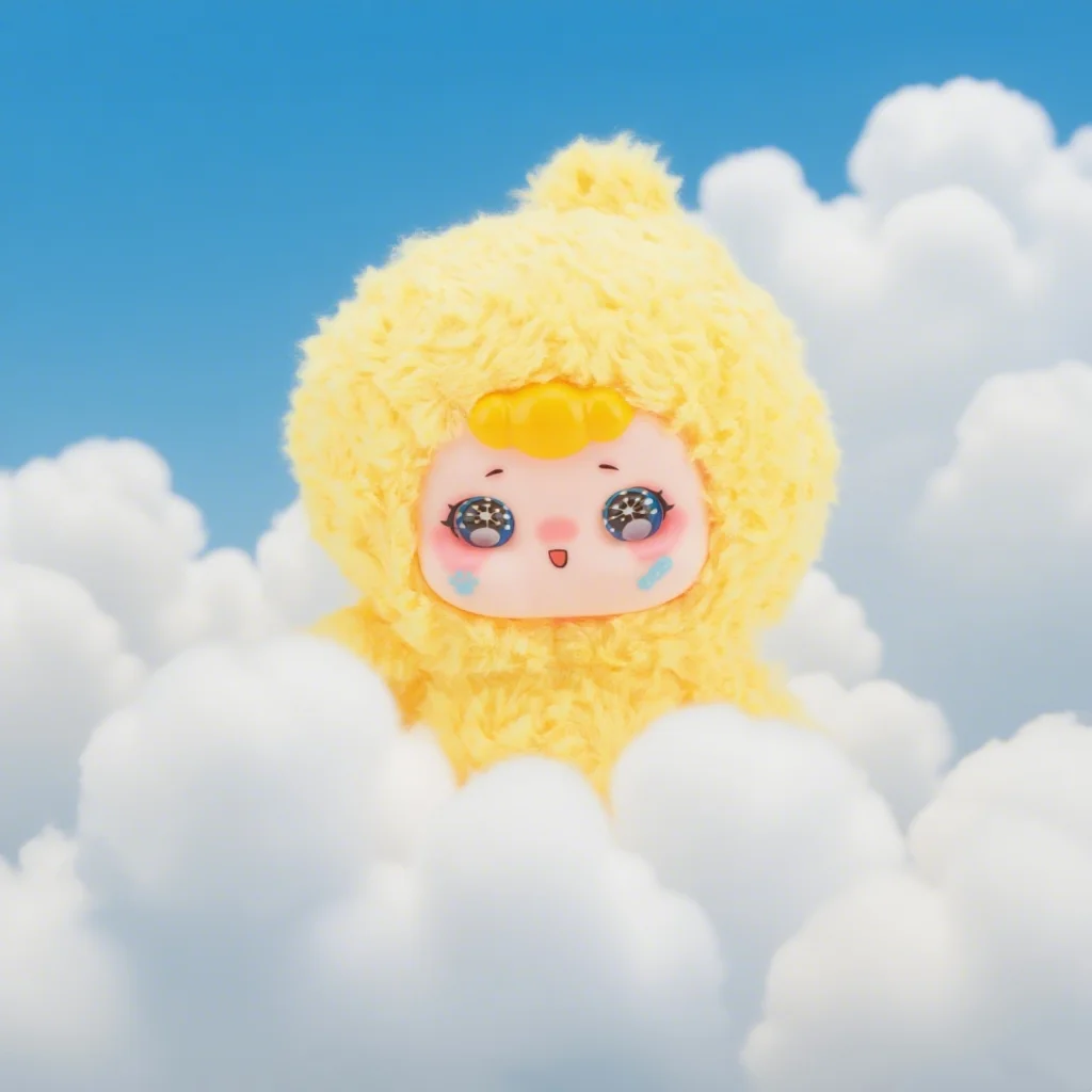 Niedliches Enten-Plüschtier mit zufälligem Gesicht, Vinyl-Plüsch-Hybrid-Stofftier, bezauberndes Kawaii-gelbes Enten-Spielzeug, Geschenk für Kinder, Teenager und Entenliebhaber