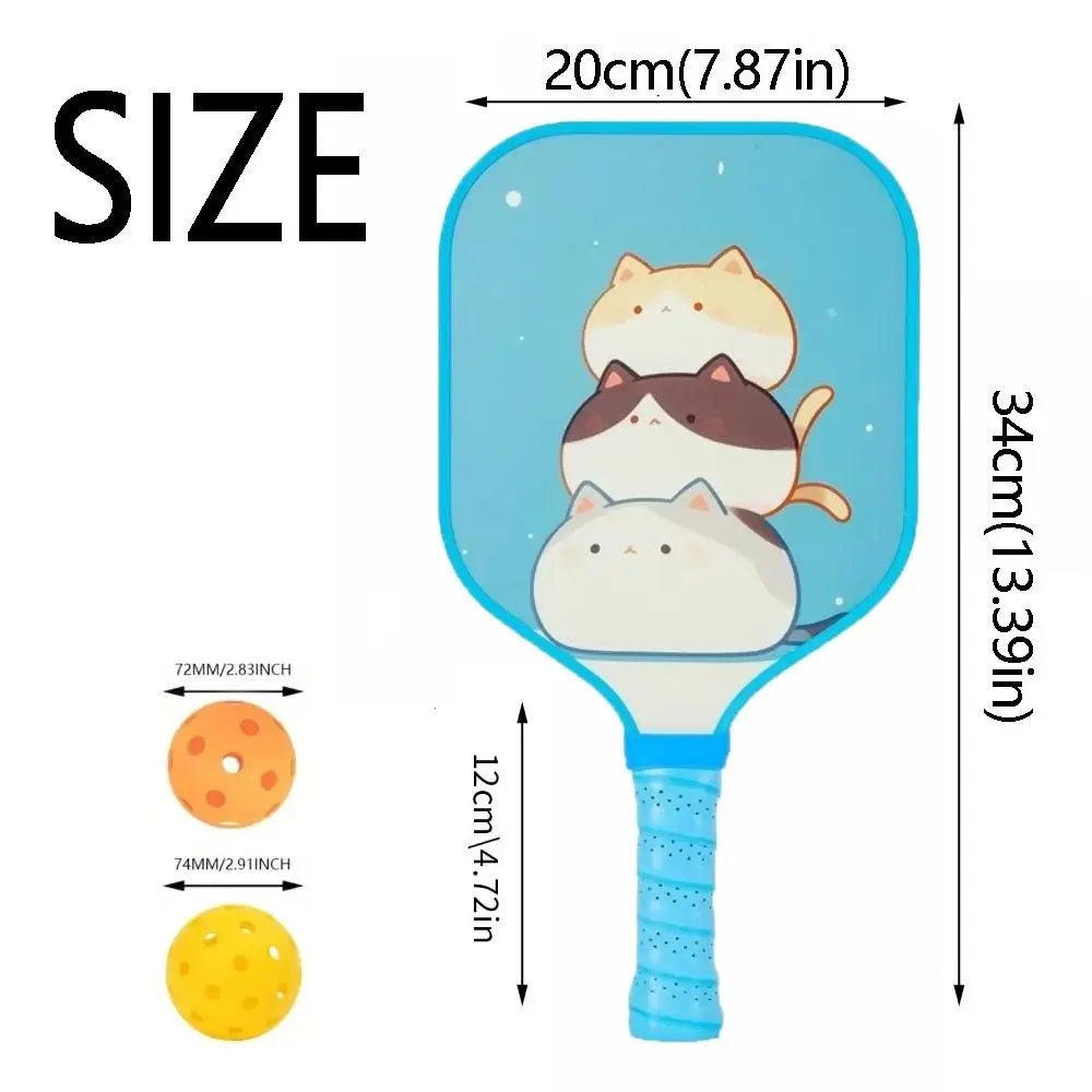 Juego de Pickleball para niños de dibujos animados portátil con bolsa de transporte raquetas de Pickleball para niños juego de juego de Pickleball Universal de 4 bolas