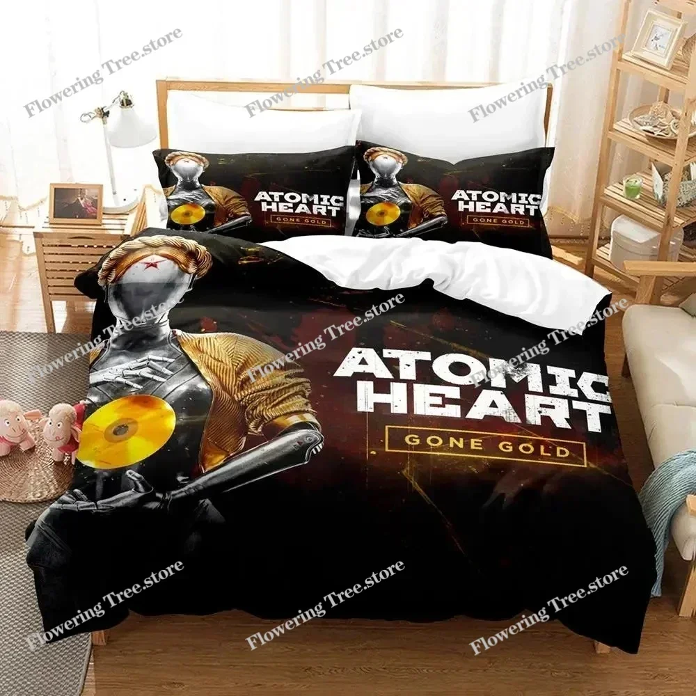 Game Atomic Heart Bedding Set Boys Girls Twin Queen Size Duvet Cover Pillowcase Bed Kids Adult Fashion Home Textileextile029