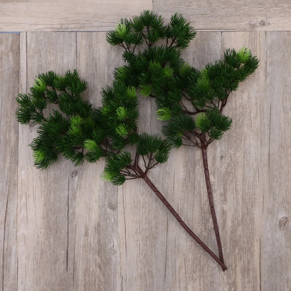 

Artificial Beauty Pine Branch Green Silk Cloth Realistic Home Decoration Photo Props Craft Accessories Simulation Pine Branches