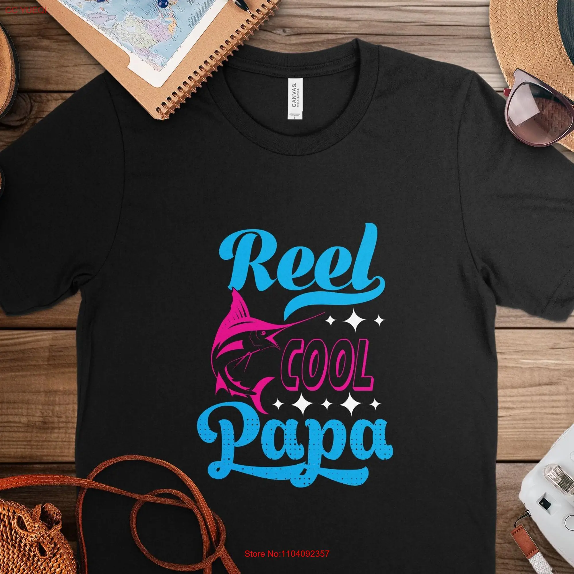 Reel Cool Papa T Shirt Perfect Fishing for Dad Grandpa Man Fisherman Buy Now Discount long or short sleeves