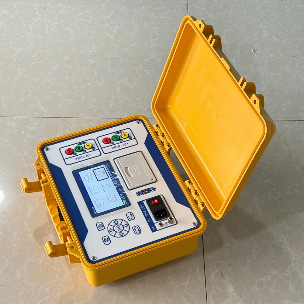 TTR Meter English/Spanish/Russian/Chines 4 Languages to Choose Transformer Turns Ratio Tester With 100 Test Data Pieces