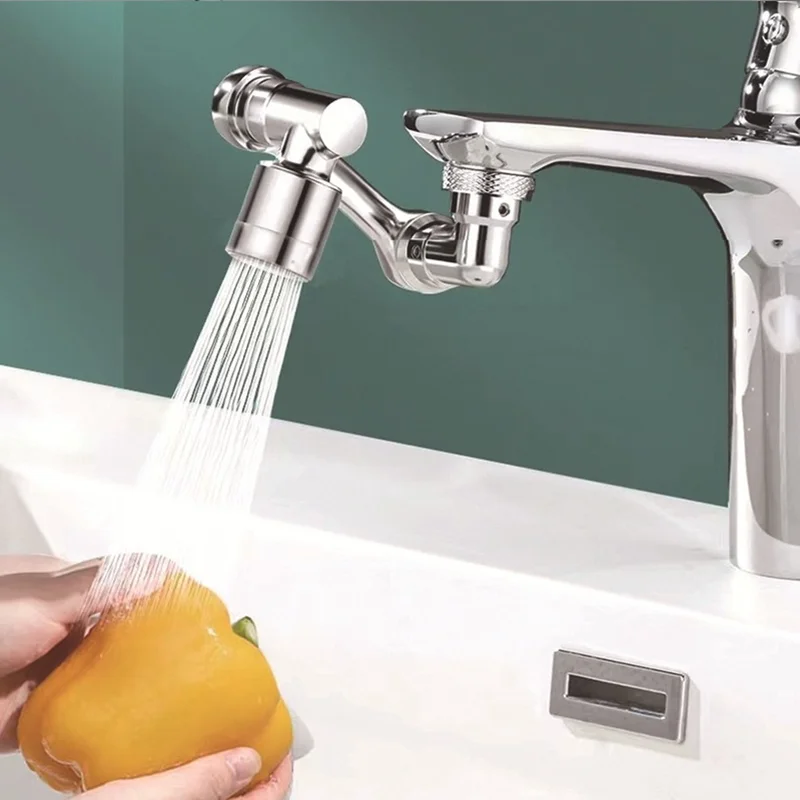 1080° Universal water tap nozzle Faucet Extenders Aerator Washbasin Tap Extension Splash Bubbler Robotic Arm Kitchen Tap Extend