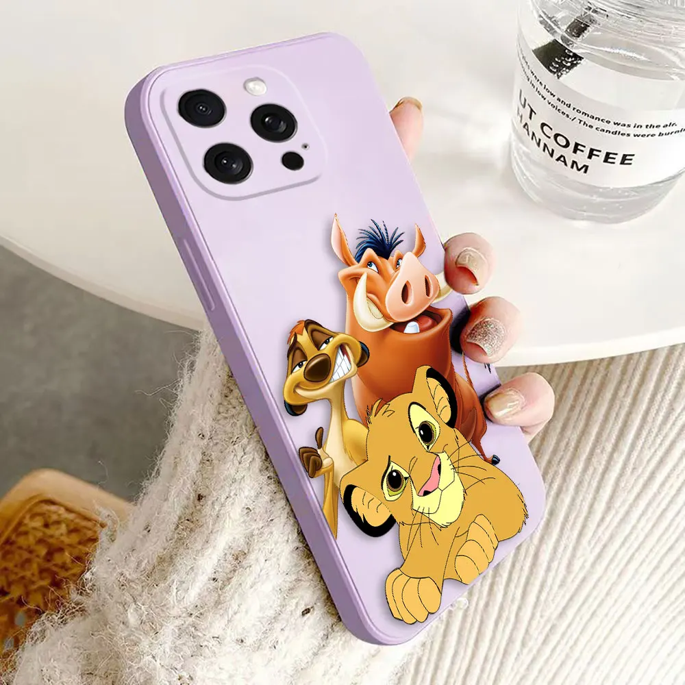 Disney The Lion K-King Cover Phone Case For Apple iPhone 13 12 MINI XS XR X MAX 8 7 6 6S 5 Colour Soft Silicone Case Funda Shell