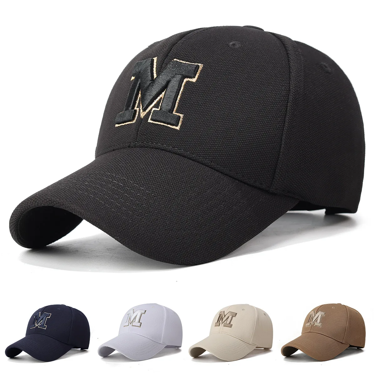 Four-Season New Pineapple Fabric Hard Top 3D Embroidered Baseball Cap Outdoor Sports Casual Duckbill Hat