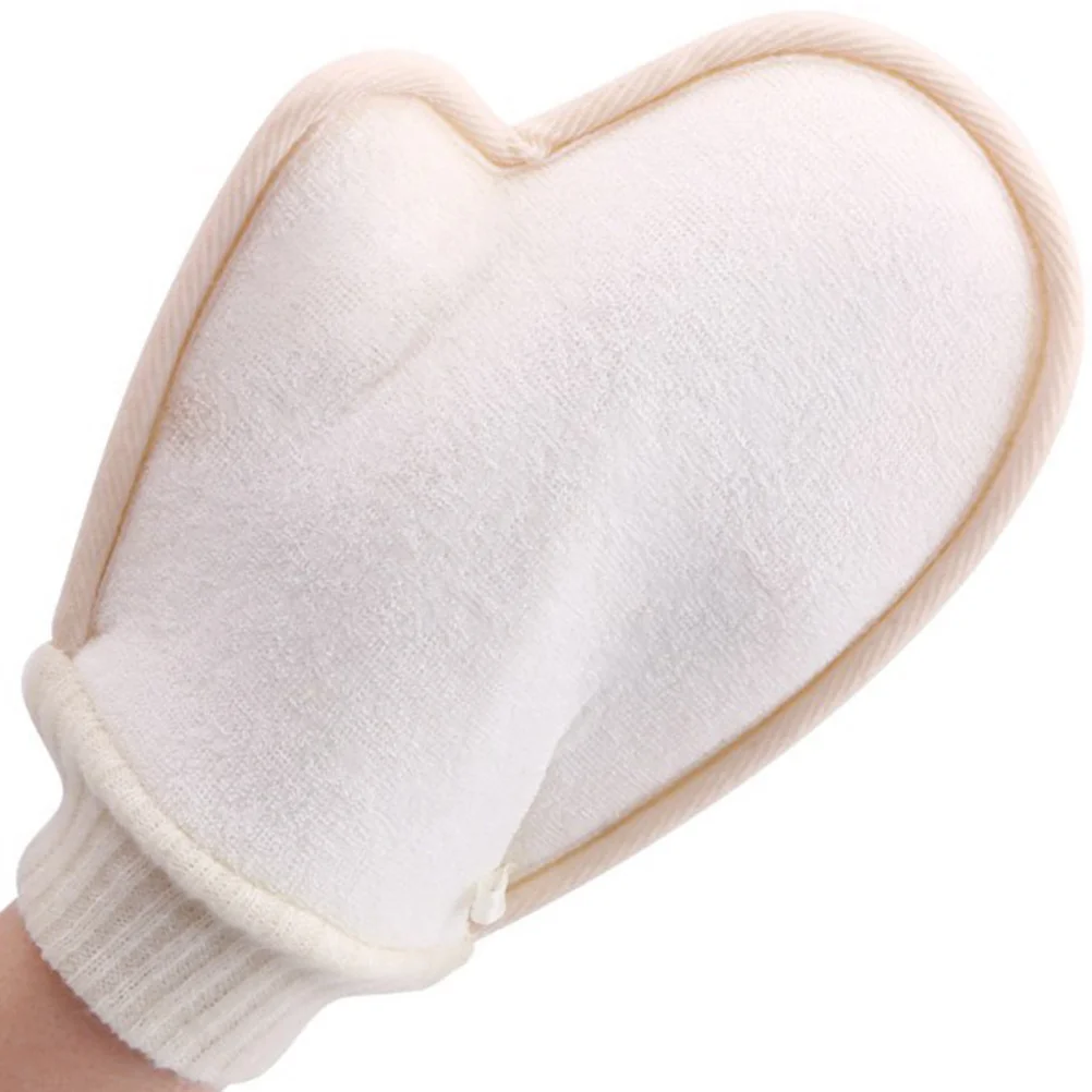 قفاز تقشير اللوف لفرك الظهر على الوجهين، قفاز استحمام للبالغين، تنظيف الجسم، إزالة الجلد الميت على نحو سلس #6