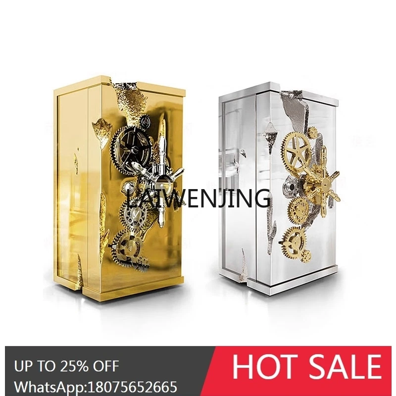 Stainless steel safe high-end anti-theft household light luxury storage cabinet