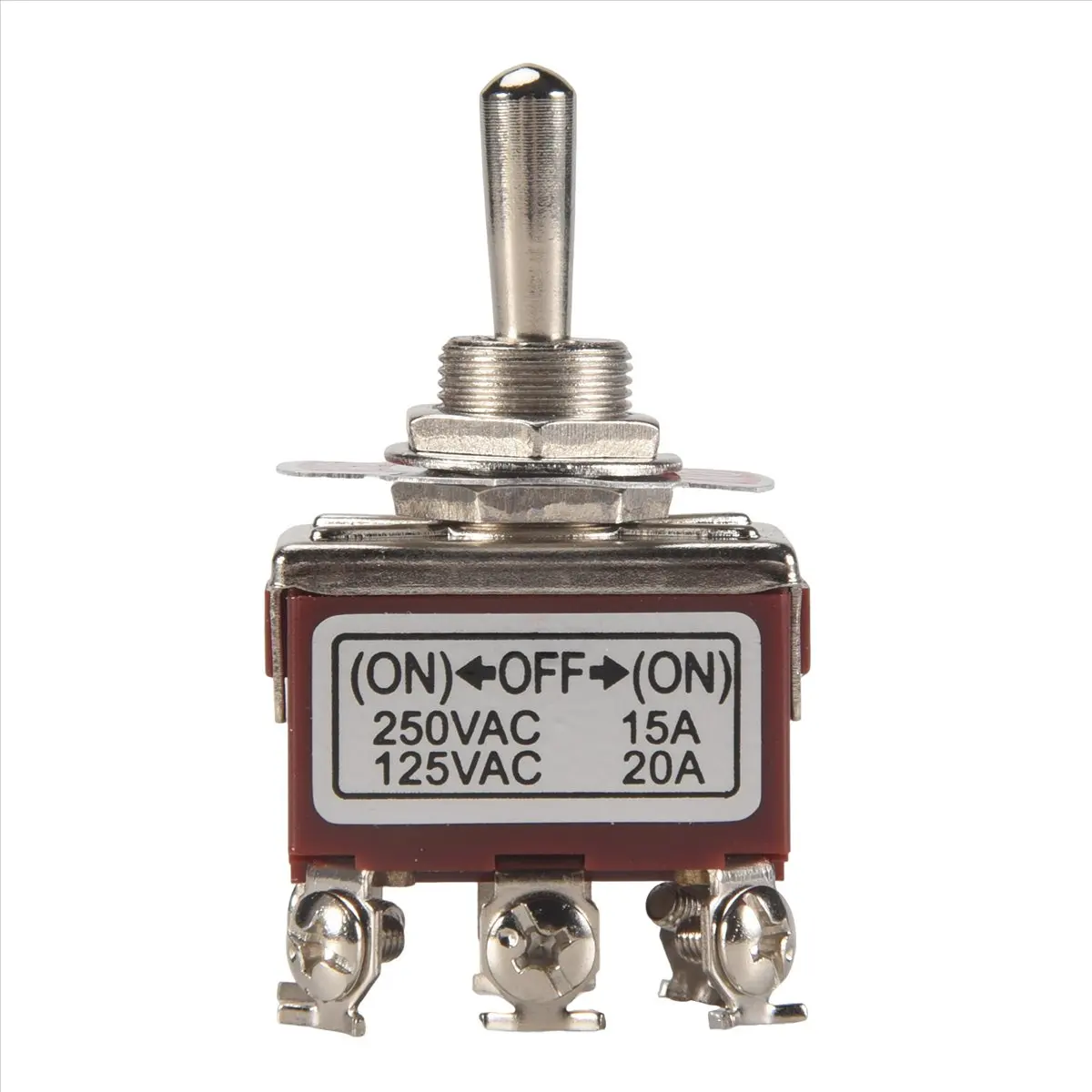 L77A AC 250V/15A 125V/20A ON/OFF/ON 3 Position DPDT Momentary Toggle Switch