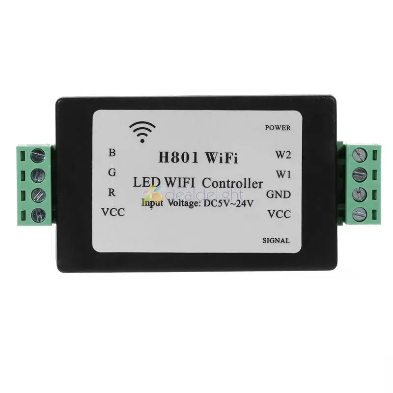 H801 RGBW WiFi LED Controller DC5-24V input;4CH*4A output or RGB RGBW led Strip Light tape