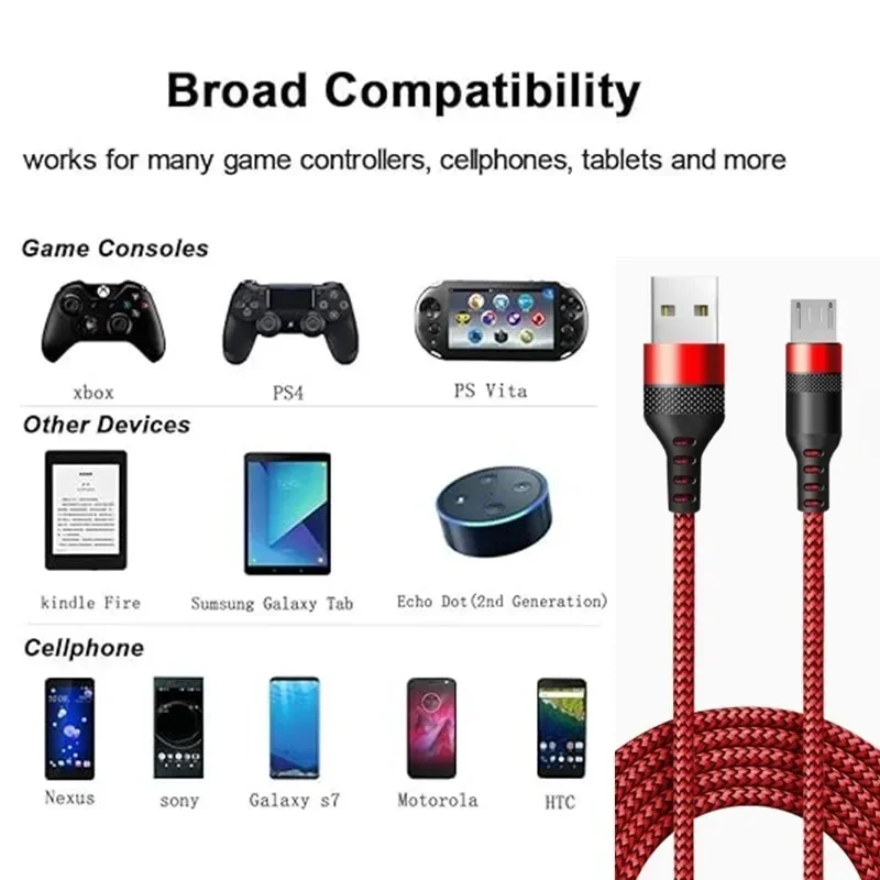 Android charging cable suitable for monitoring driving recorder printer Micro USB extension charging cable 0.25M 1M 1.5M 2M 3M