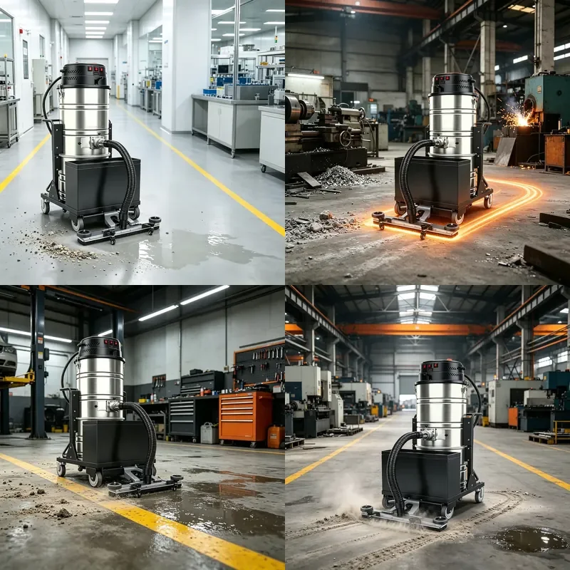 for Hand Push Battery Powered Wireless Wet and Dry Warehouse Workshop Factory Floor Cleaner Industrial Vacuum Cleaner