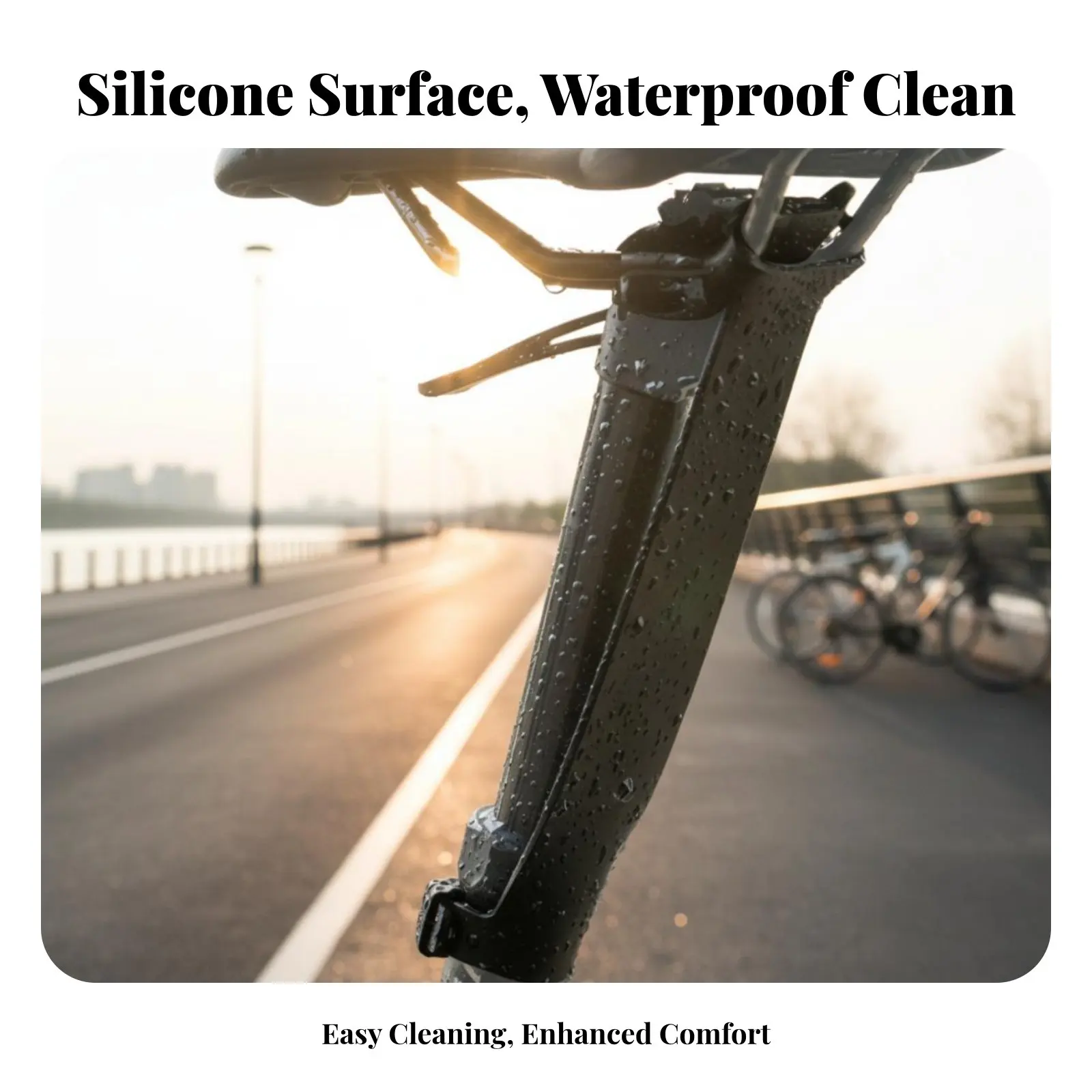 

Cycle Seatpost Mudguard Flexible Design Dropper Post Protector Retractable Dropper Post Guard Lightweight for Rainy Days