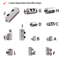 1-4mm stainless steel cable clamp, steel cable clamp, adjustable metal clamp, metal hanger suitable for fixing steel wire rope