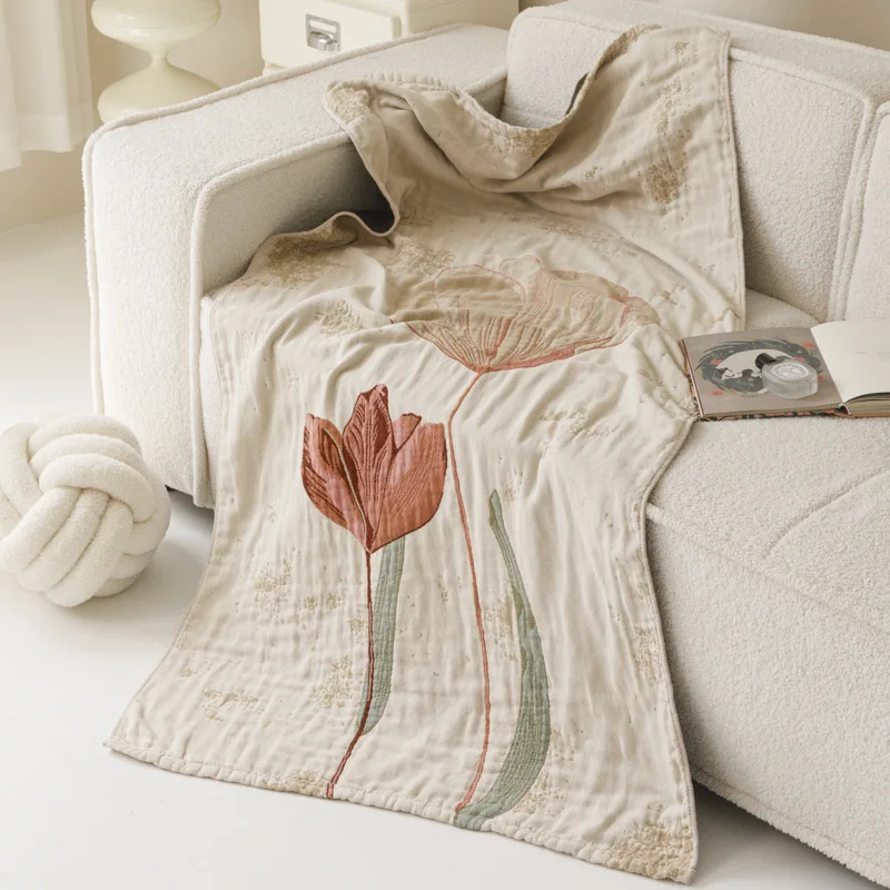 Class A cotton four-layer gauze bath towel adult enlarged water absorption quick-drying towel multi-functional blanket