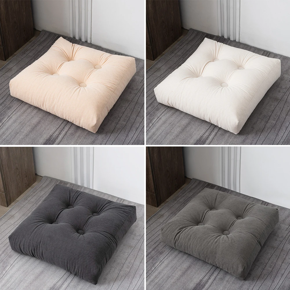 

Corduroy Cushion Square Stool Backrest Pillow Home Office Computer Chair Protective Mat Seat Pad Buttocks Chair Mat Cojines 쿠션