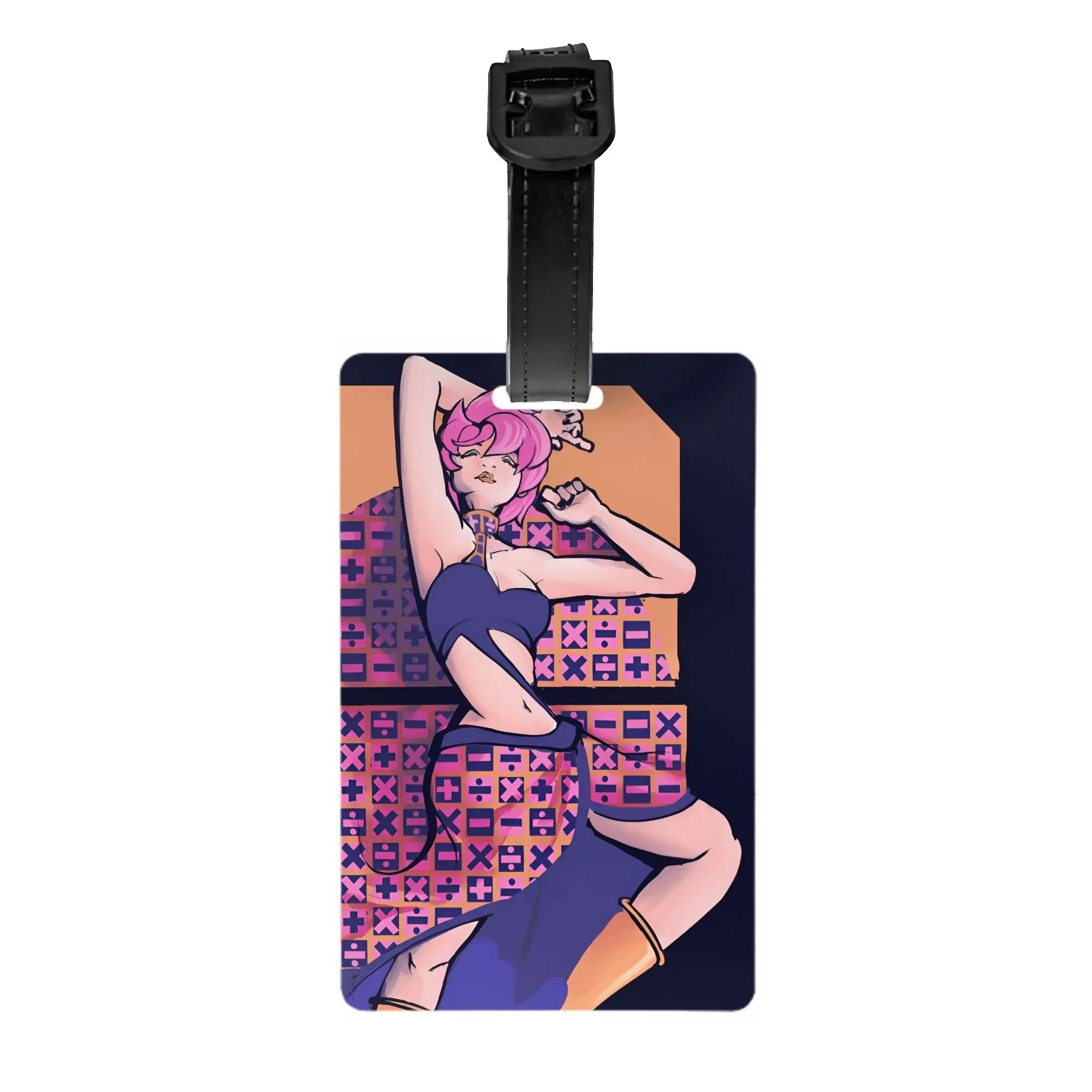 

Custom JoJoes Anime Luggage Tag for Suitcases Cute Baggage Tags Privacy Cover Name ID Card