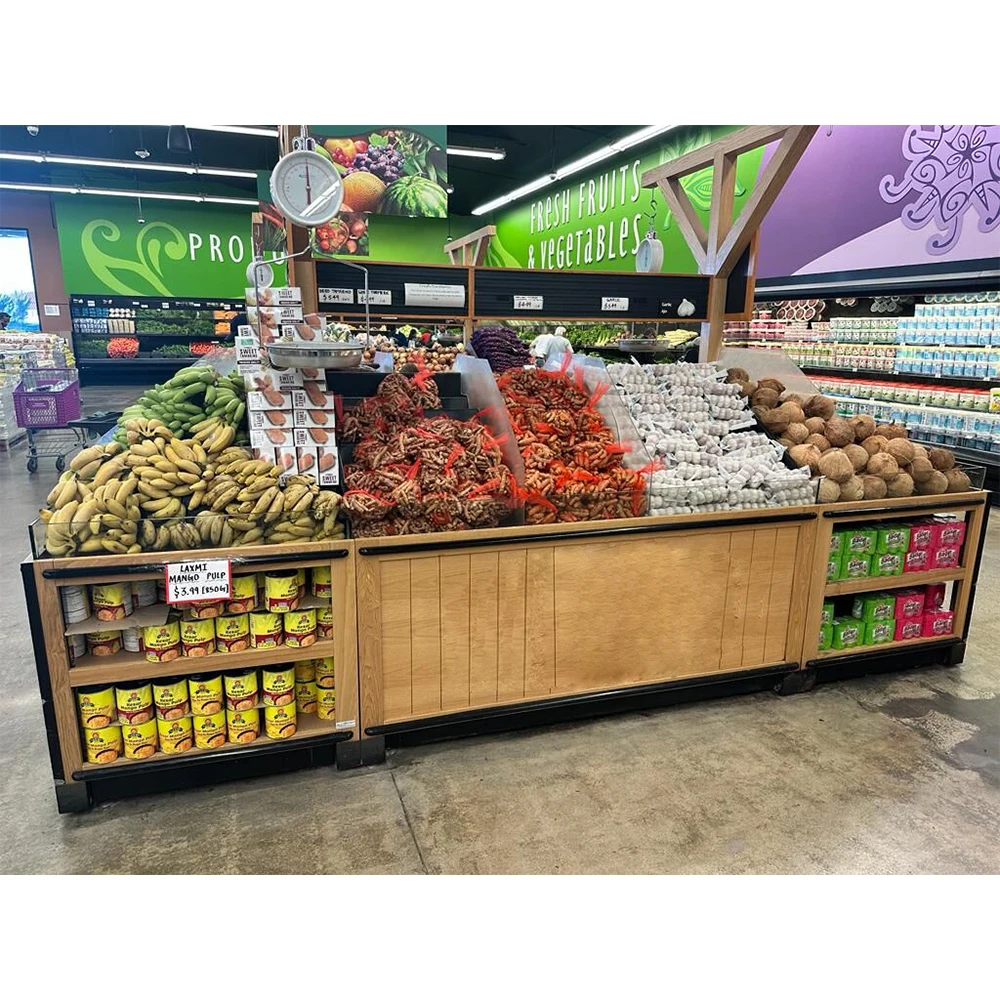 Supermarket Foldable Vegetable Racks For South America Market
