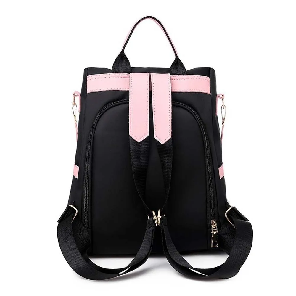 

Polyester Women Daily Backpack Anti-theft Cat PU Pendant Oxford Cloth Daypack Large Capacity Scratch Prevention