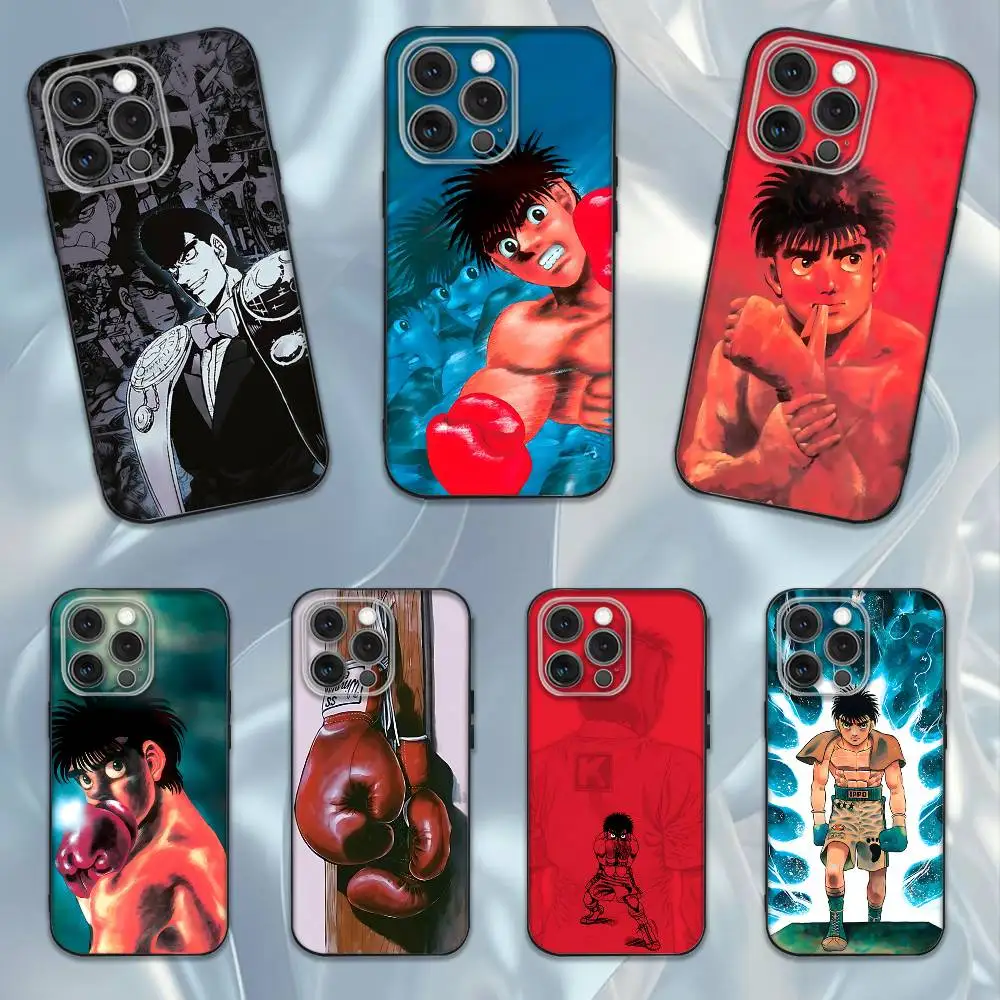 

Boxing H-Hajime no Ippo Makunouchi Phone Case For iPhone 16e,16,15,14,13,12,11,Pro,X,XS,Max,XR,Plus,Mini Soft Black Cover