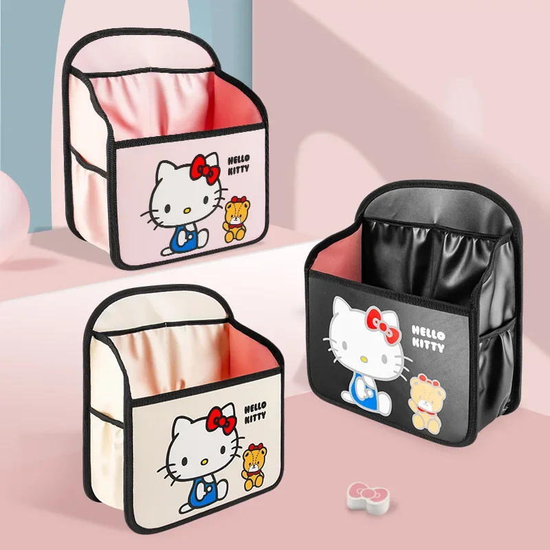 

Hello Kitty Car Seat Back Storage Bag Kawaii Cartoon Car Large Capacity Storage Bag Miscellaneous Bag Car Accessories Gifts