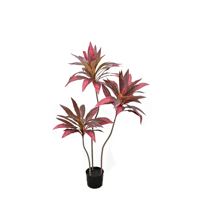 New Simulated Brazilian Iron Red Green Vermilion Banana Fake Flower Home Decoration Soft Decoration Project Model Room Floor