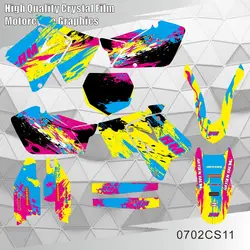 Full Graphics Decals Stickers Motorcycle Background Custom Number Name For SUZUKI RM125  RM250 RM 125  RM 250 2001-2012