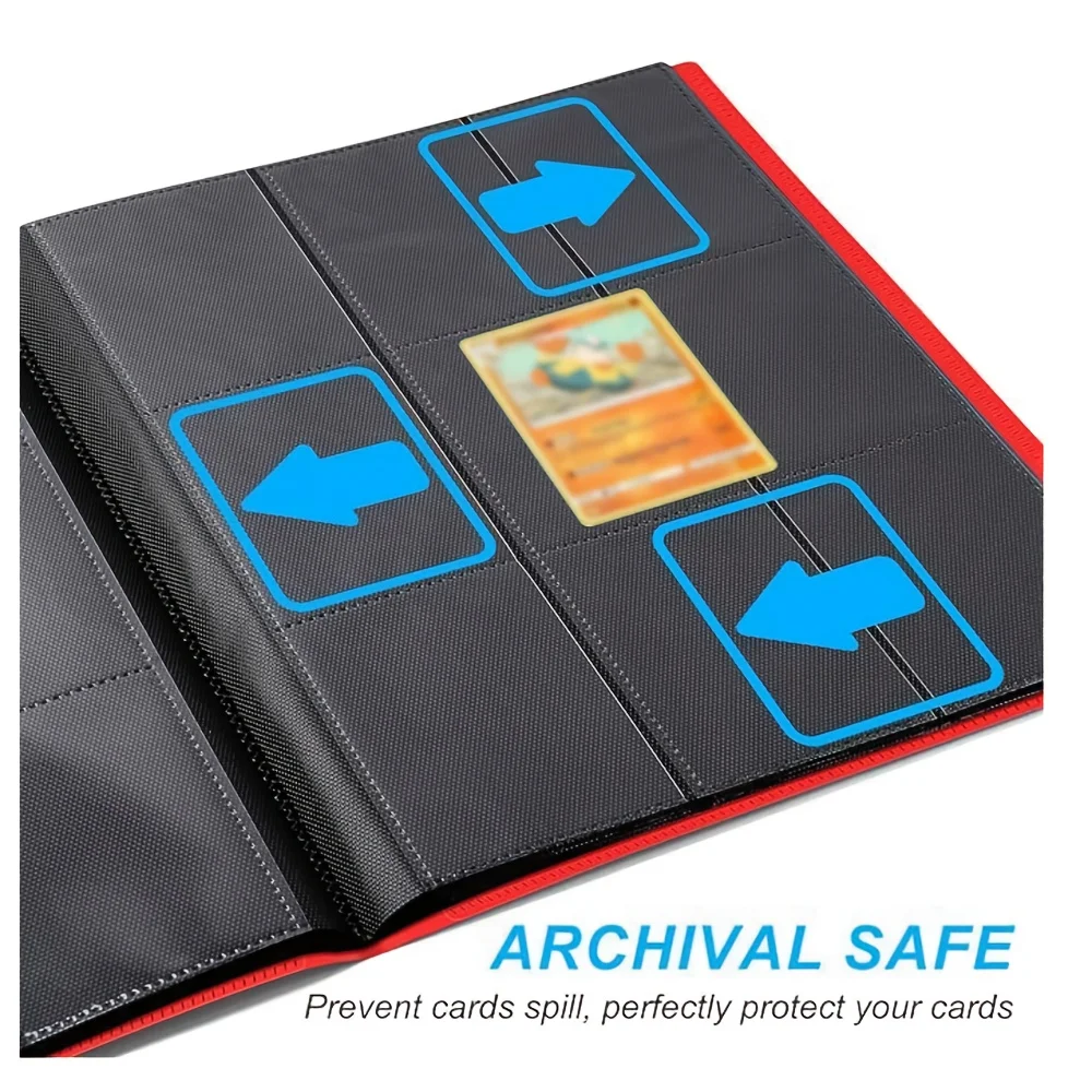 9-Fach Sammelkarten-Ordner für 360 Karten, Elegantes Seiteneinsteck-Kartenalbum, Robuster Kartensammelordner für TCG – Detail 7