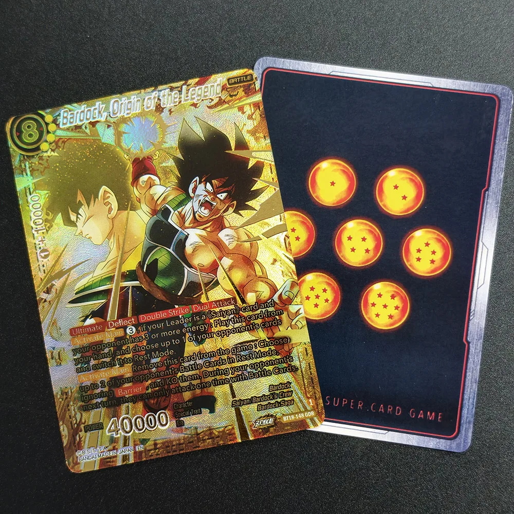 Tarjeta de Juego Autoedificada Dragon Ball English Bardock Origin of the Legend GDR BT18-148 SS4 Vegito Dawn of the Z-Legends
