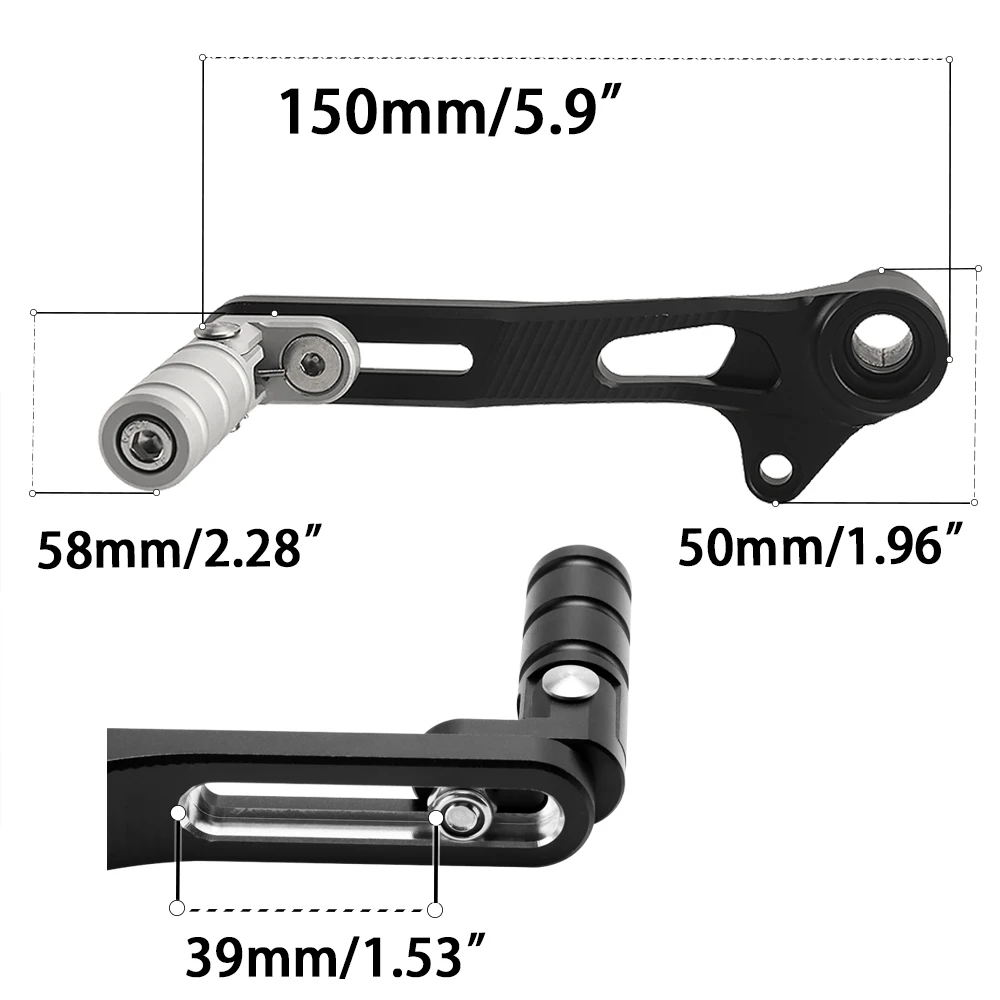 For Ducati Multistrada 950 950S 1260 1260S Motorcycle Gear Lever Adjustable Clutch Lever Shift Lever Rod Quick Shifter Silver - view 6